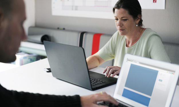 Startup Business People Working on Laptop Copy Space